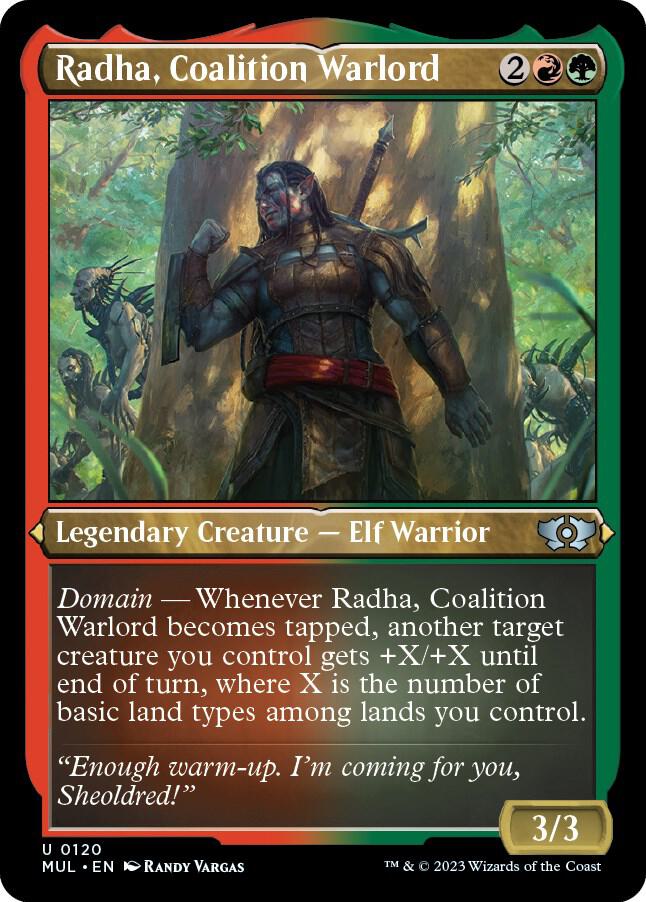 Radha, Coalition Warlord 120/65 (March of the Machine: Multiverse Legends)  - Etched Foil