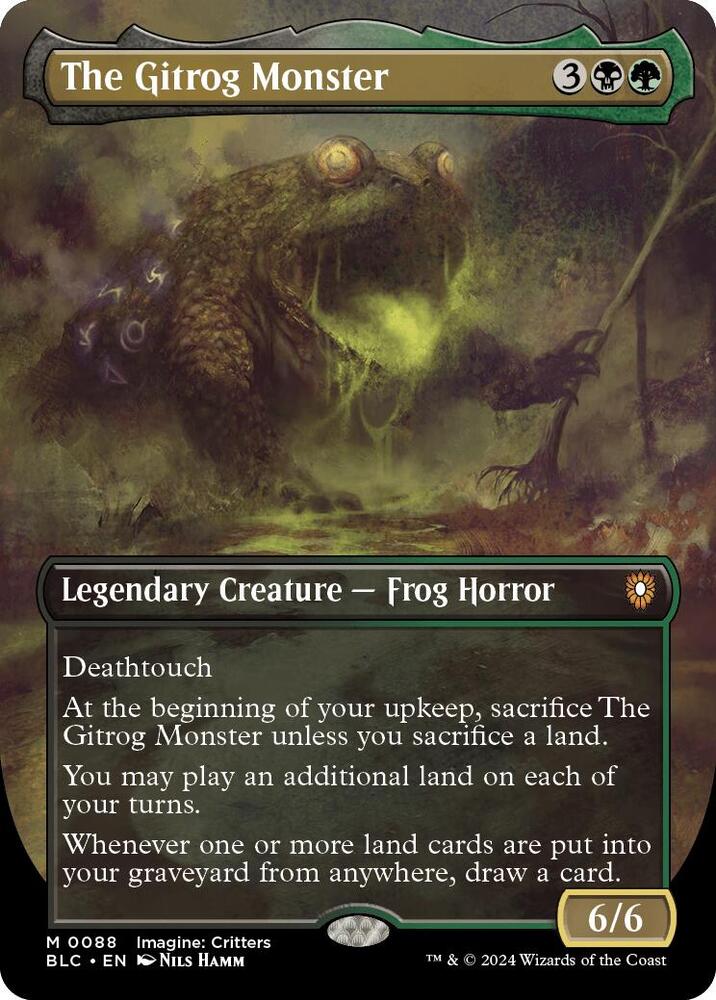 The Gitrog Monster Borderless (Commander: Bloomburrow)  - Foil
