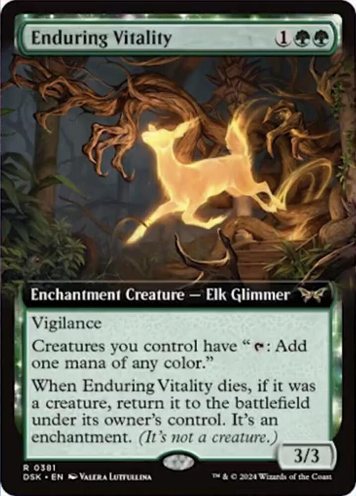Enduring Vitality 381 (Duskmourn: House of Horror)  - Extended Art