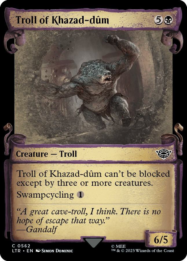 Troll of Khazad dum Showcase Scrolls (Universes Beyond: The Lord of the Rings: Tales of Middle-earth) 