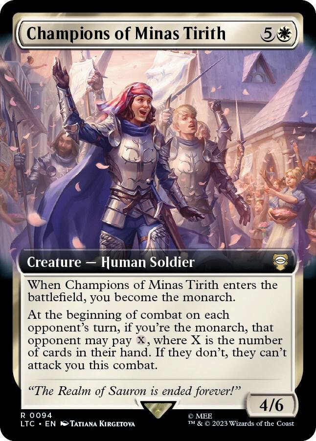 Champions of Minas Tirith Extended Art (Commander: The Lord of the Rings: Tales of Middle-earth) 