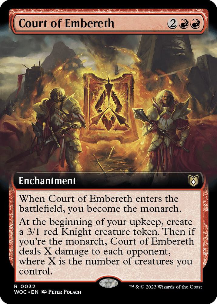 Court of Embereth Extended Art (Commander: Wilds of Eldraine)  - Foil