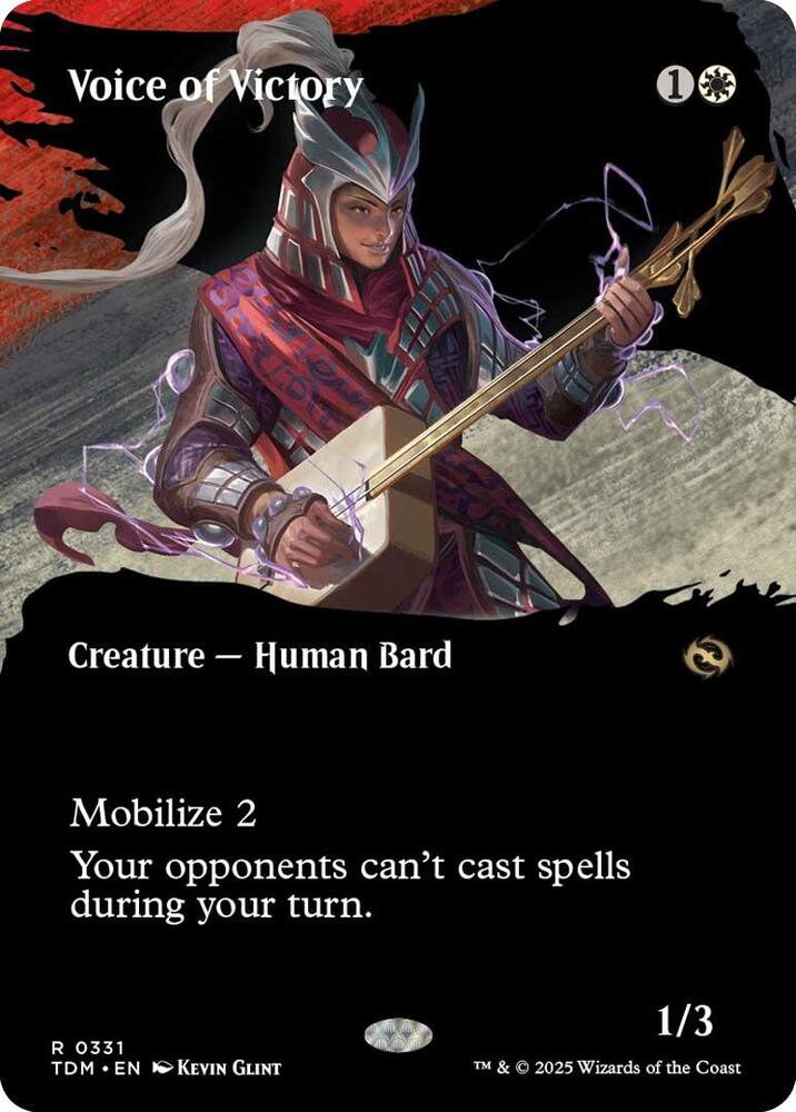 Voice of Victory Borderless (Tarkir: Dragonstorm)  - Foil