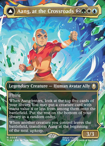 Aang, at the Crossroads // Aang, Destined Savior 304/286 (Avatar: The Last Airbender)  - Borderless 