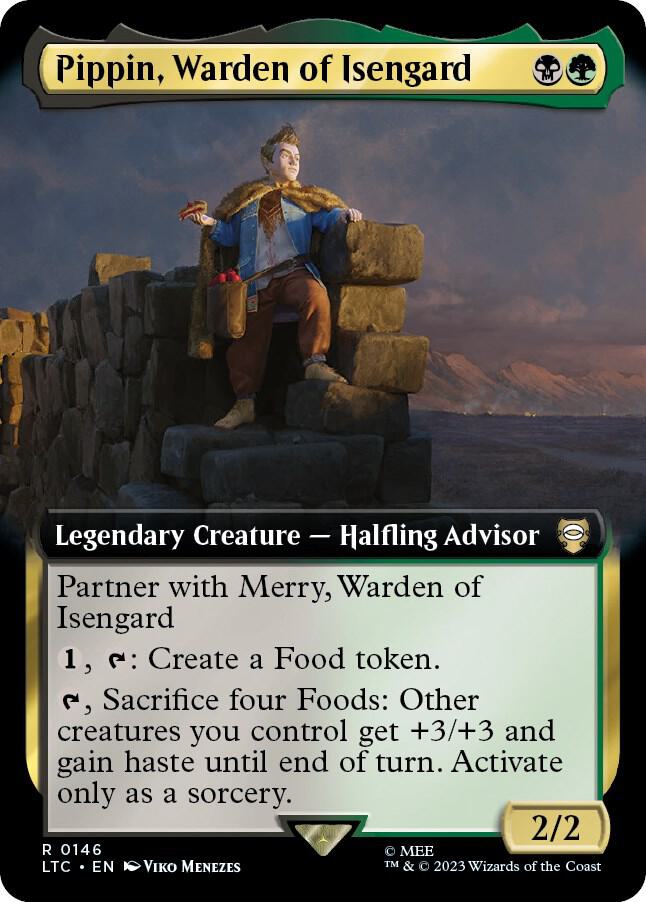 Pippin Warden of Isengard Extended Art (Commander: The Lord of the Rings: Tales of Middle-earth) 