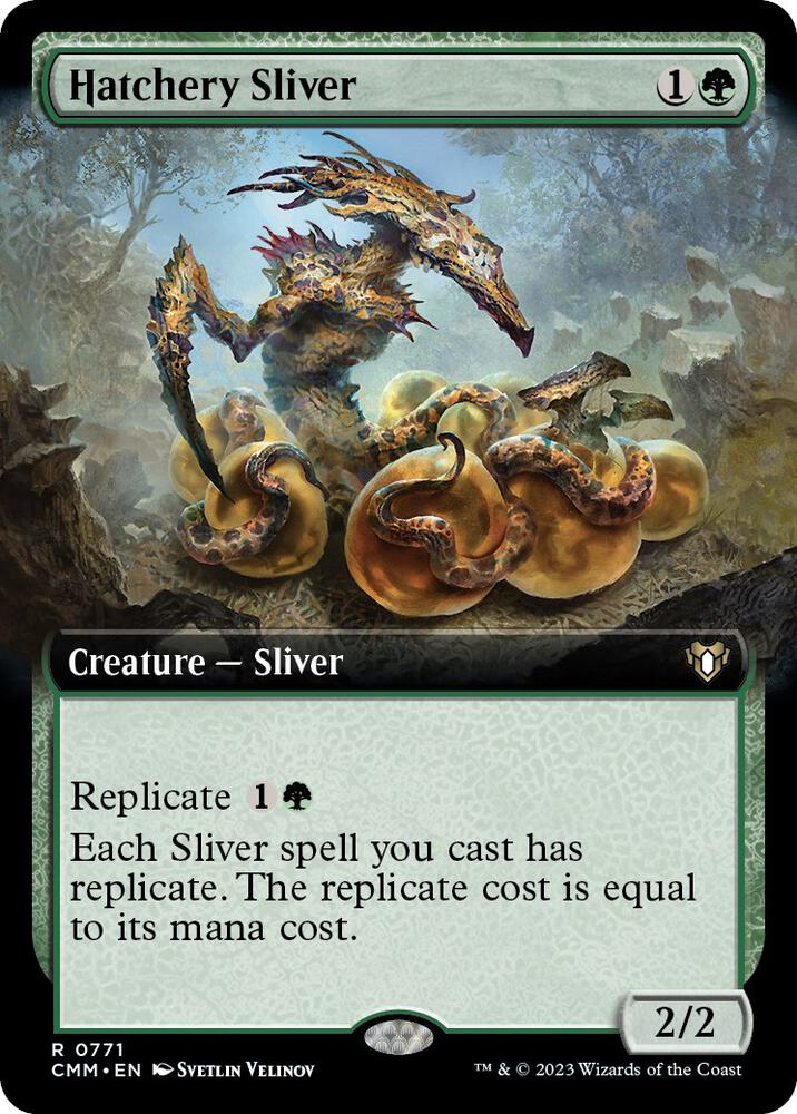 Hatchery Sliver 771 (Commander Masters)  - Extended Art Foil