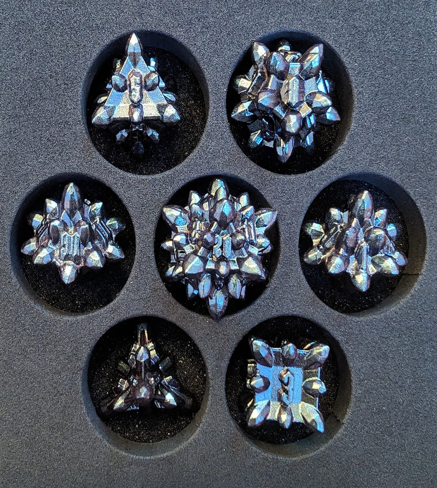 OZMTG -  Metal Dice spiked  - Blue Purple