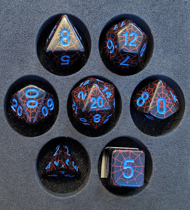 OZMTG -  Plastic Web Dice  - Red and Blue