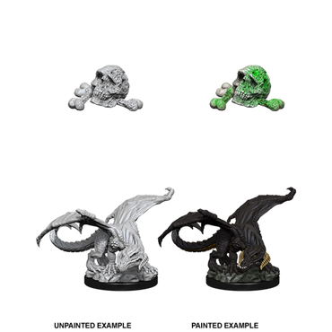D&D Nolzurs Marvelous Unpainted Miniatures Black Dragon Wyrmling