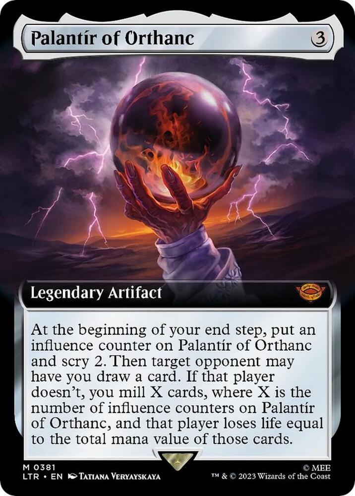Palantir of Orthanc Extended Art (Universes Beyond: The Lord of the Rings: Tales of Middle-earth) 