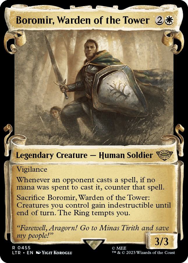 Boromir Warden of the Tower Showcase Scrolls (Universes Beyond: The Lord of the Rings: Tales of Middle-earth) 