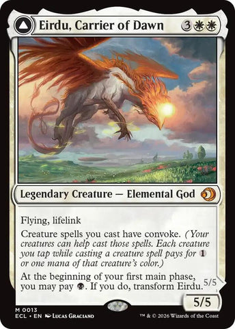 Eirdu, Carrier of Dawn // Isilu, Carrier of Twilight 13 (Lorwyn Eclipsed) 
