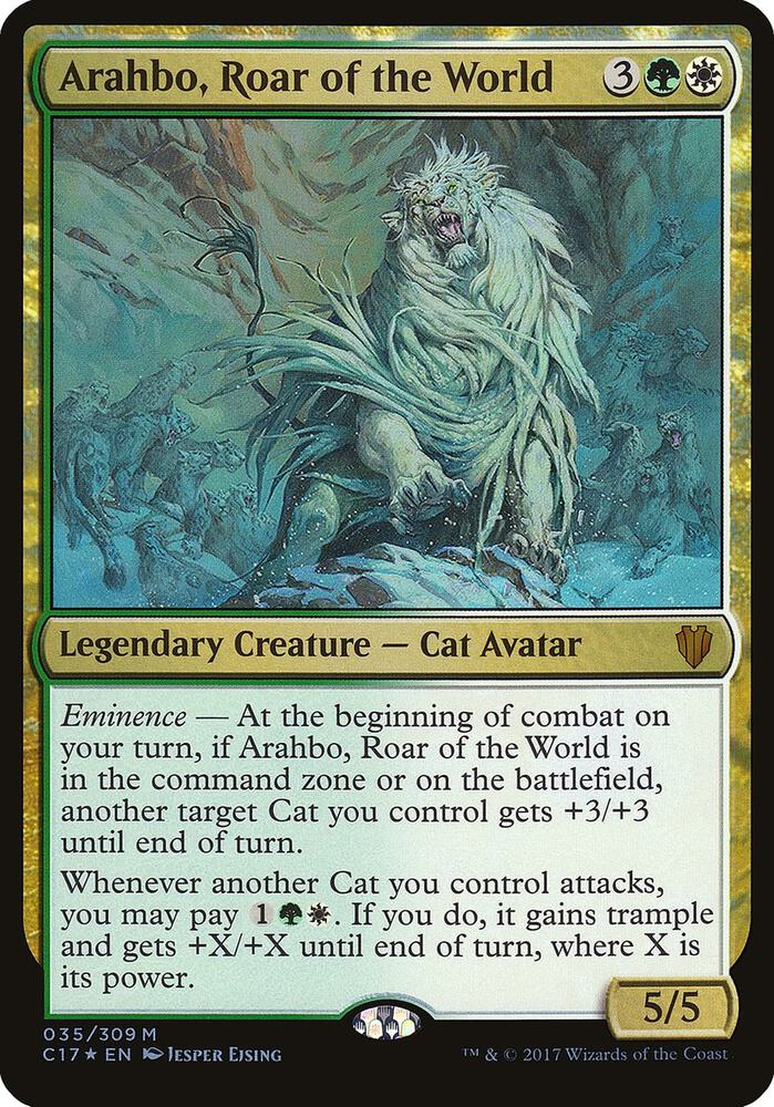 Arahbo Roar of the World Commander 2017 (Oversize Cards)  - Foil