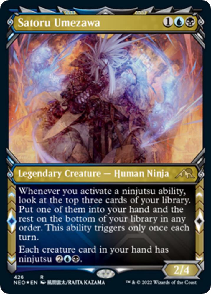 Satoru Umezawa 426/302 (Kamigawa: Neon Dynasty)  - Showcase Foil Etched