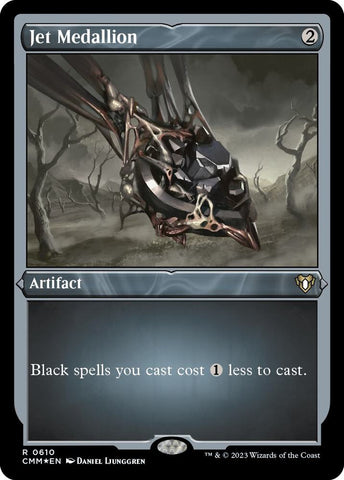 Jet Medallion Foil Etched (Commander Masters)  - undefined