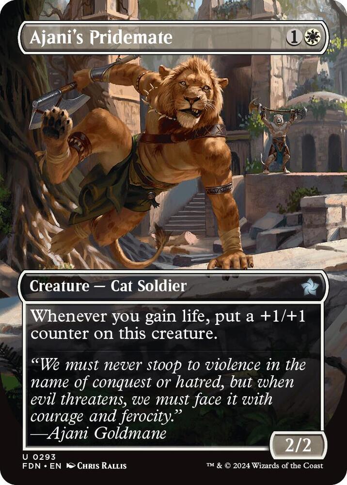 Ajani's Pridemate 293/291 (Foundations)  - Borderless