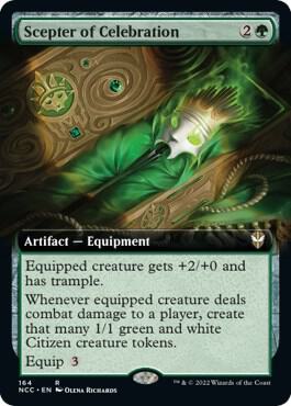 Scepter of Celebration Extended Art (Commander: Streets of New Capenna) 