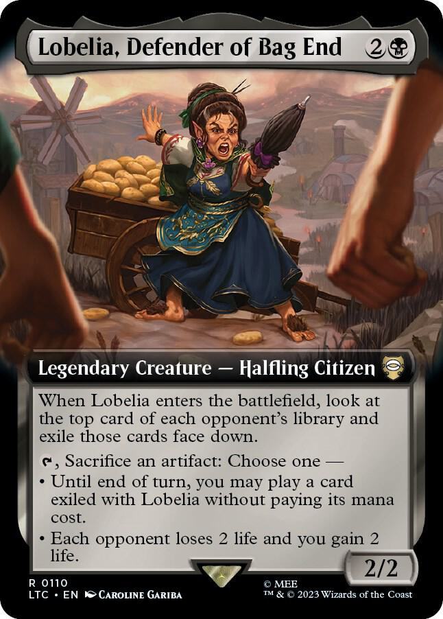 Lobelia Defender of Bag End Extended Art (Commander: The Lord of the Rings: Tales of Middle-earth) 