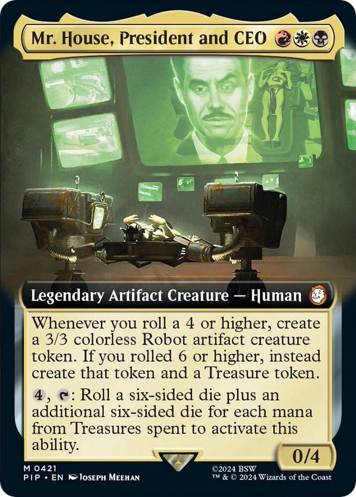Mr House President and CEO Extended Art (Universes Beyond: Fallout)  - Foil