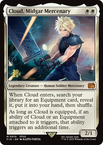 Cloud Midgar Mercenary 10s/116 (Prerelease Cards)  - Foil