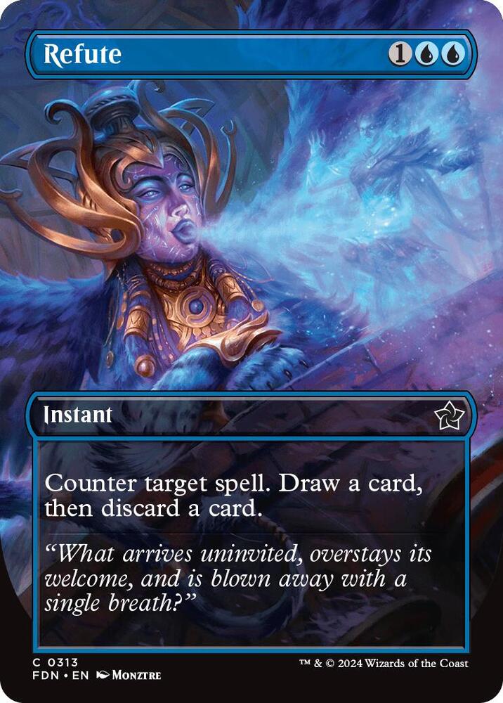 Refute 313/291 (Foundations)  - Borderless Foil