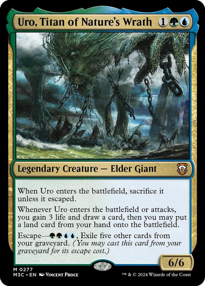 Uro Titan of Natures Wrath Ripple Foil (Commander: Modern Horizons 3)  - Foil