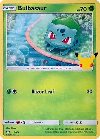 Bulbasaur 001/025 (McDonald's 25th Anniversary Promos)  - Holofoil
