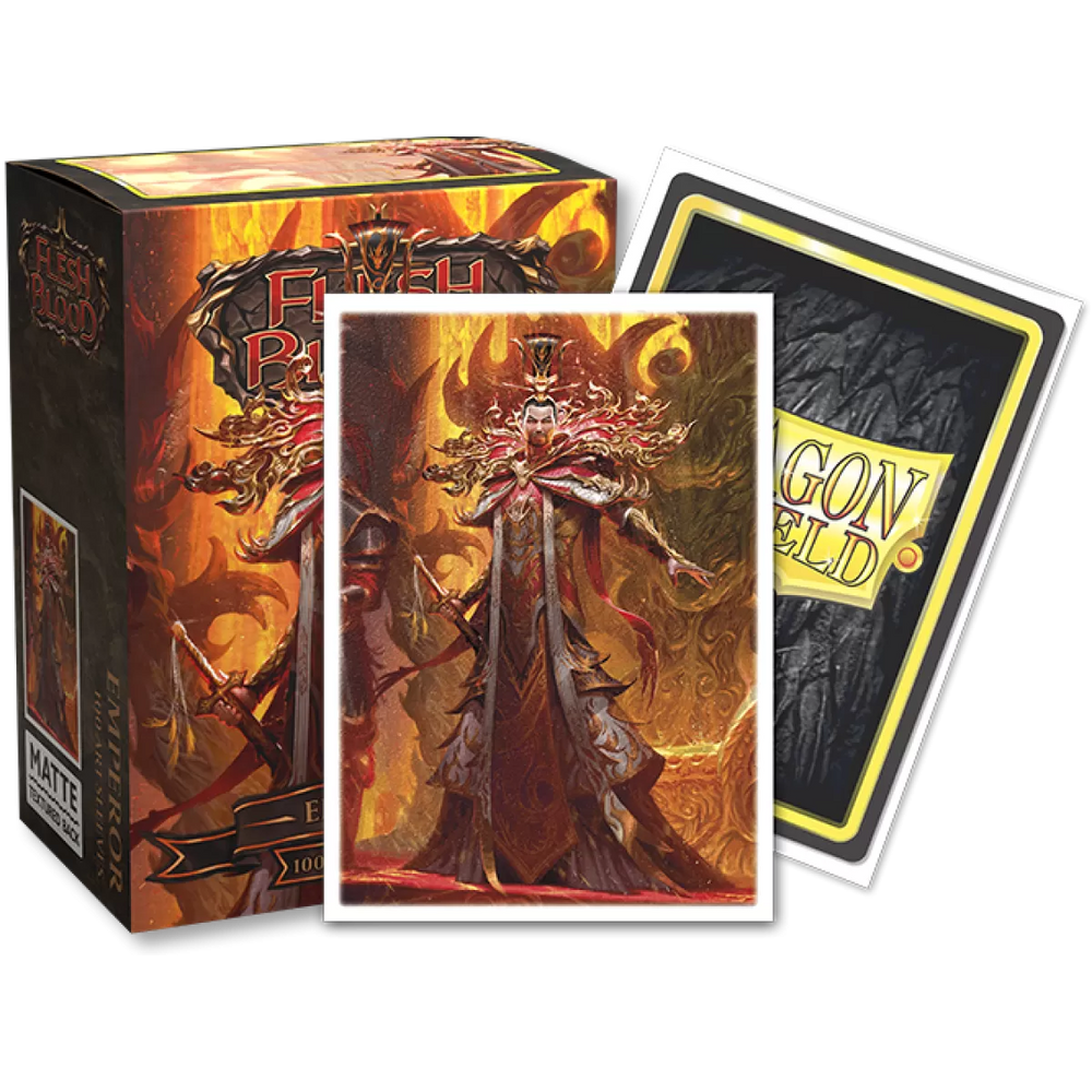 Dragon Shield - Box 100 - Matte Art - Flesh and Blood Emperor