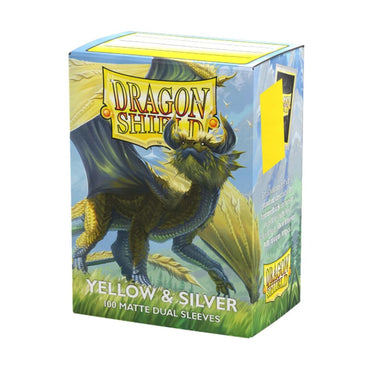 Dragon Shield: Sleeves – Matte Dual – Yellow & Silver