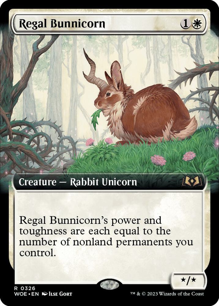 Regal Bunnicorn Extended Art (Wilds of Eldraine) 