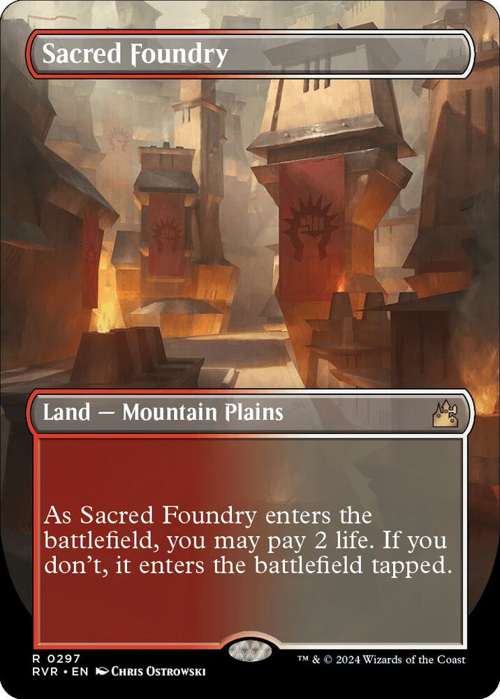 Sacred Foundry Borderless (Ravnica Remastered)  - Foil