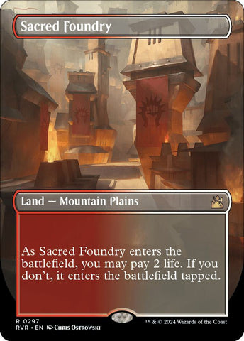 Sacred Foundry Borderless (Ravnica Remastered)  - Foil