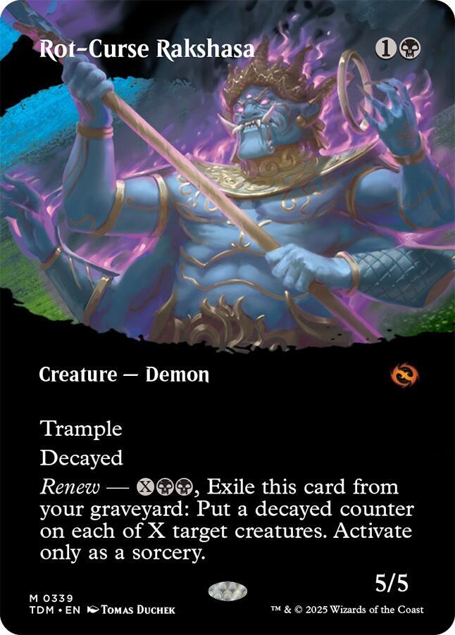 Rot Curse Rakshasa Borderless (Tarkir: Dragonstorm)  - Foil