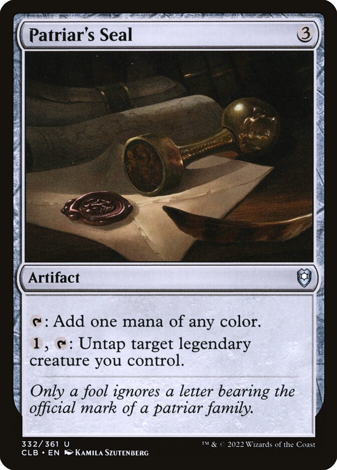 Patriar's Seal (Commander Legends: Battle for Baldur's Gate) 