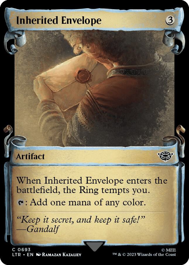 Inherited Envelope 693/281 (Universes Beyond: The Lord of the Rings: Tales of Middle-earth)  - Showcase Scroll Foil