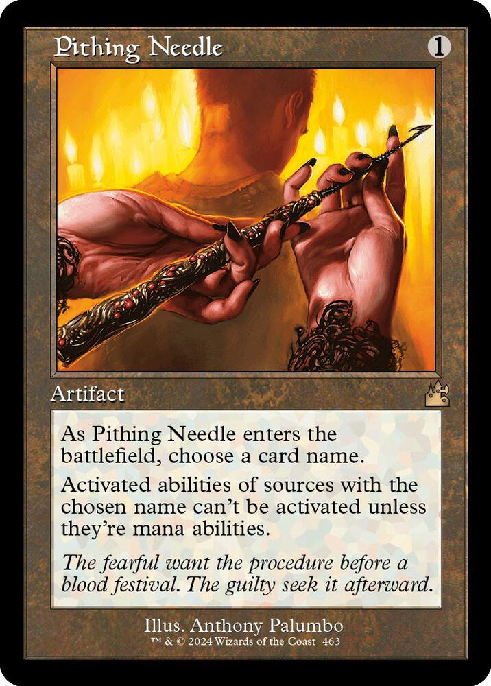 Pithing Needle Retro Frame (Ravnica Remastered)  - Foil