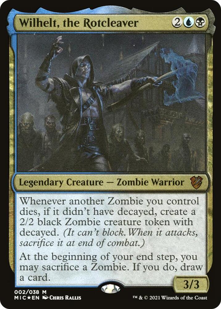 Wilhelt, the Rotcleaver (Display Commander) 2 (Commander: Innistrad: Midnight Hunt)  - Thick Stock Foil