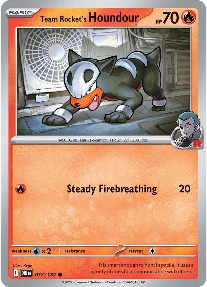 Team Rockets Houndour 037/182 (SV10: Destined Rivals) 