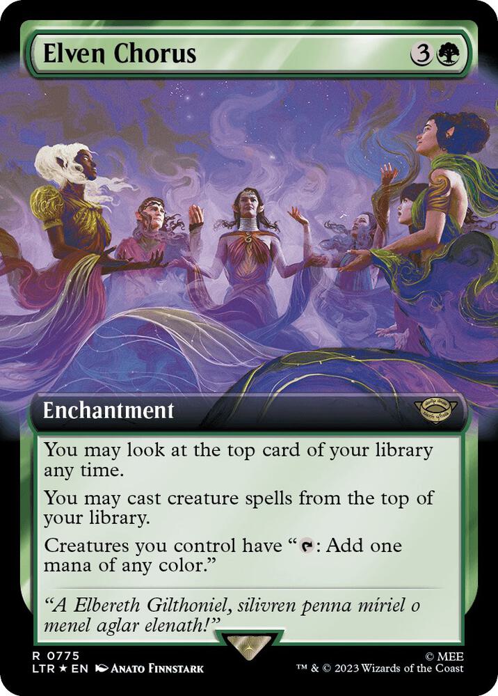 Elven Chorus Extended Art Surge Foil (Universes Beyond: The Lord of the Rings: Tales of Middle-earth)  - Foil