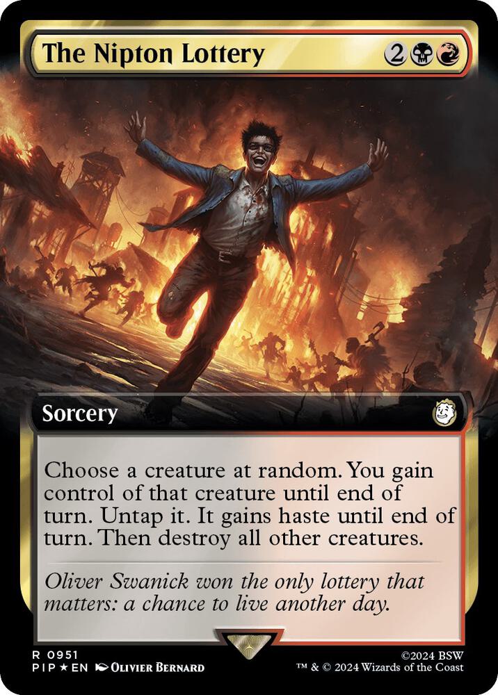 The Nipton Lottery Extended Art Surge Foil (Universes Beyond: Fallout)  - Foil