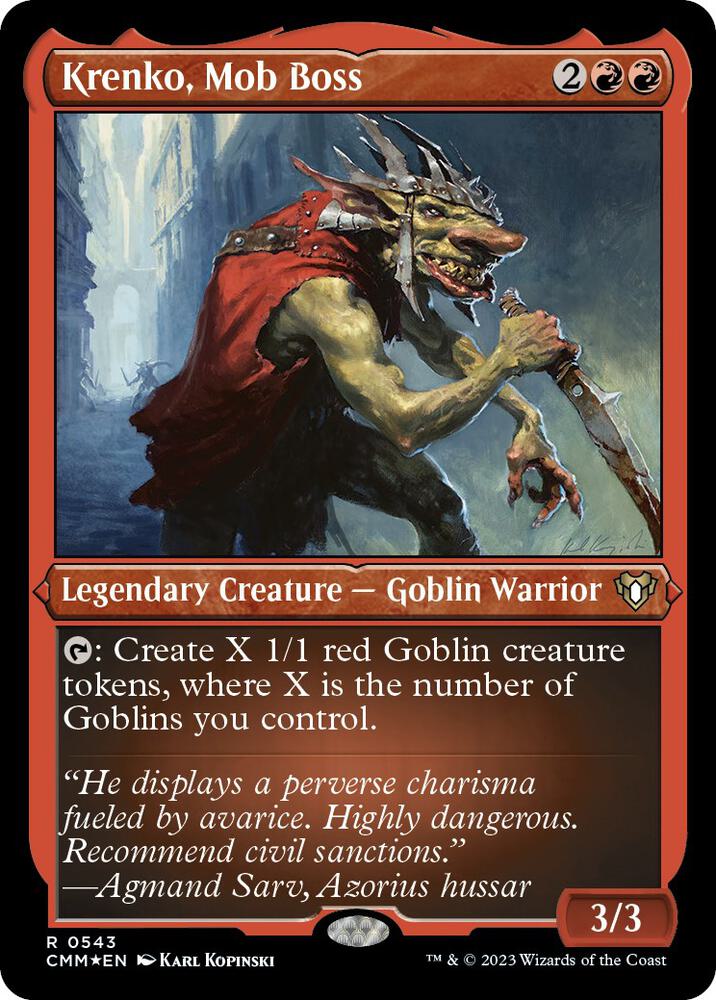 Krenko Mob Boss Foil Etched (Commander Masters)  - Foil