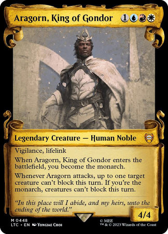 Aragorn King of Gondor Showcase Scrolls (Commander: The Lord of the Rings: Tales of Middle-earth)  - Foil