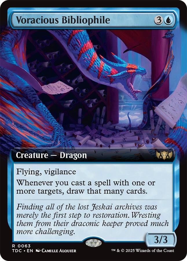 Voracious Bibliophile Extended Art (Commander: Tarkir: Dragonstorm) 