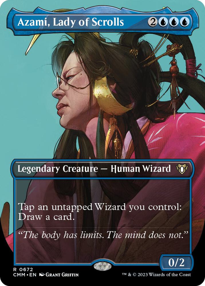 Azami, Lady of Scrolls 672 (Commander Masters)  - Borderless Foil