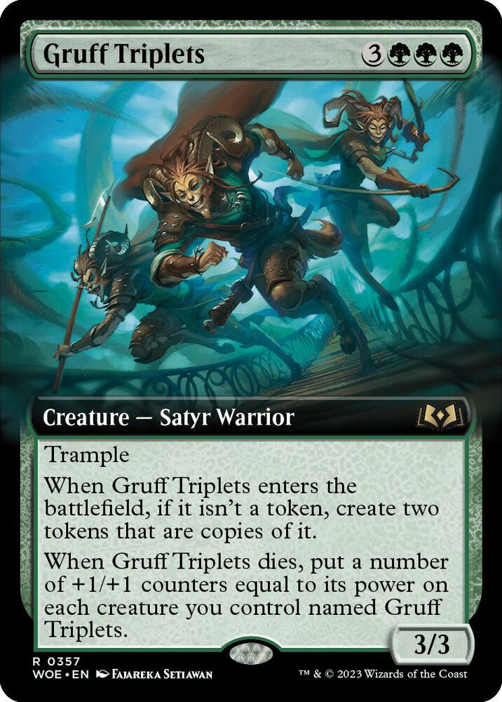 Gruff Triplets Extended Art (Wilds of Eldraine)  - Foil