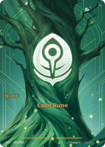 Calm Rune Alternate Art (Origins)  - Foil