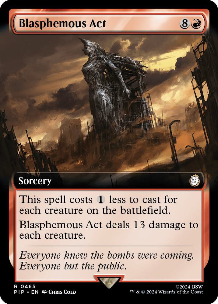 Blasphemous Act 465/326 (Universes Beyond: Fallout)  - Extended Art Foil