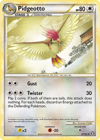 Pidgeotto 47/102 (Triumphant)  - Reverse Holofoil