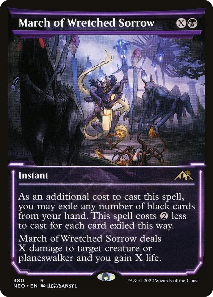 March of Wretched Sorrow Showcase (Kamigawa: Neon Dynasty)  - Foil