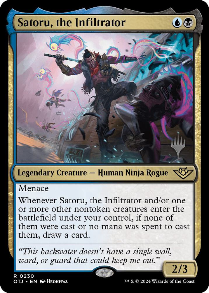 Satoru the Infiltrator (Promo Pack: Outlaws of Thunder Junction)  - Foil